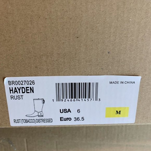 Born Hayden BR0027026 Knee High Boots Womens Sz 6M Rust Tobacco Distressed S0342 - Picture 6 of 7